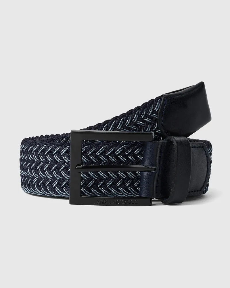 Karl Lagerfeld Geflochtener Gürtel, Herren, Marineblau, Größe Marineblau