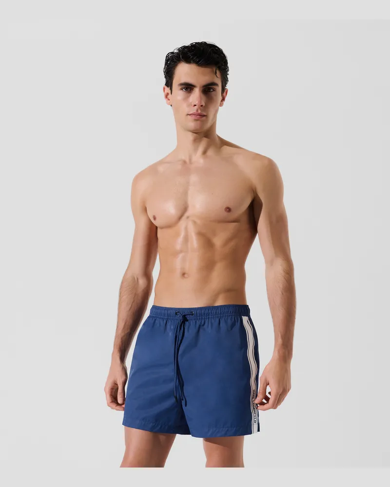 Karl Lagerfeld Boardshorts Mit Logo, Mann, Dämmerungsblau, Größe Dämmerungsblau