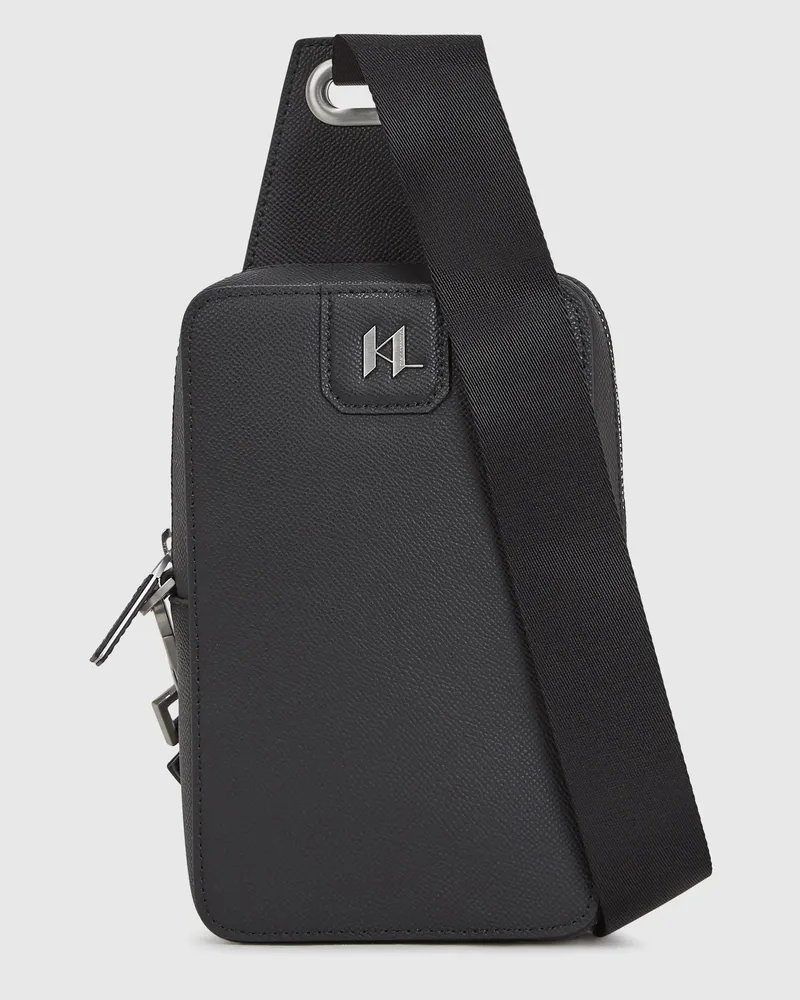 Karl Lagerfeld K/monogram Slingbag, Herren, Schwarz, Größe Schwarz
