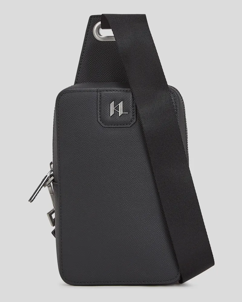 Karl Lagerfeld K/monogram Slingbag, Mann, Schwarz, Größe Schwarz