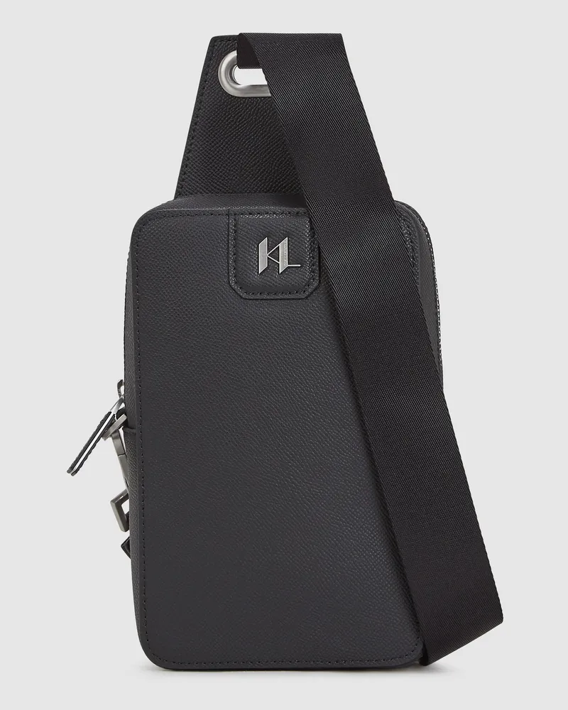 Karl Lagerfeld K/monogram Slingbag, Herren, Schwarz, Größe Schwarz