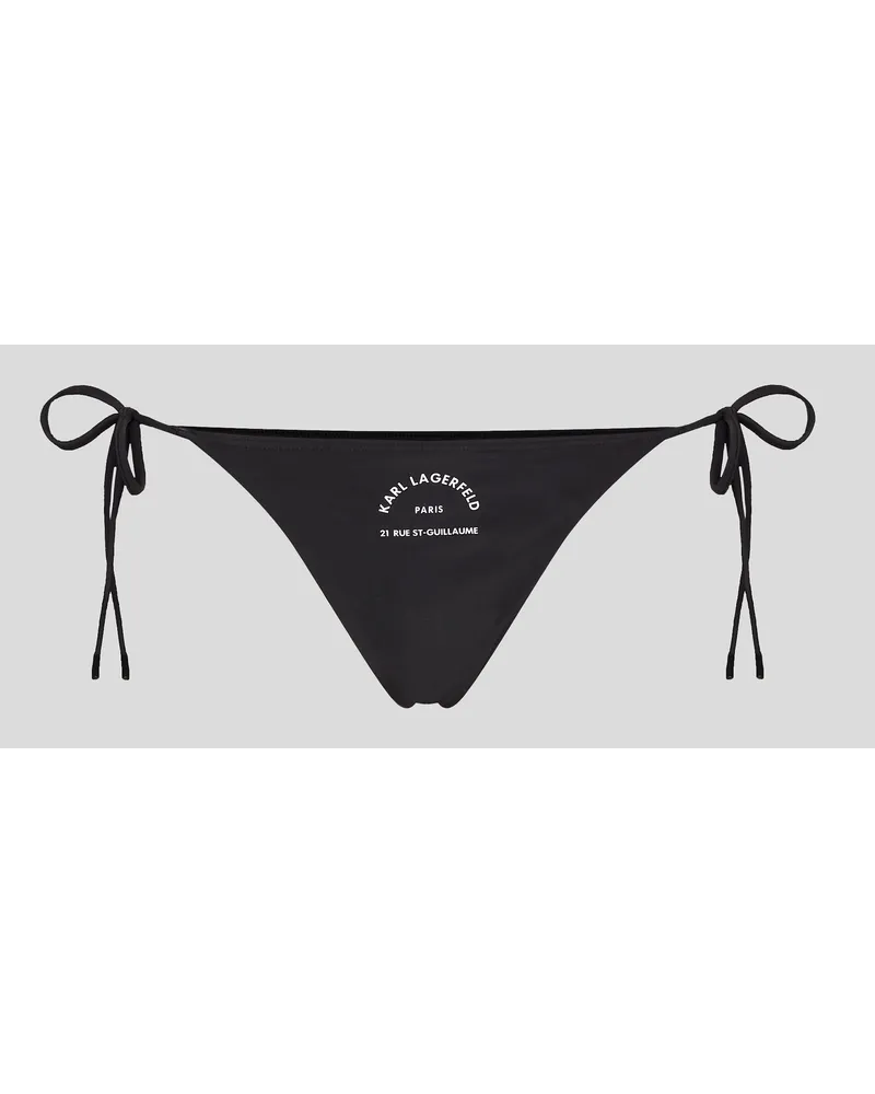 Karl Lagerfeld Rue st-guillaume String-bikini-höschen, Frau, Schwarz Schwarz