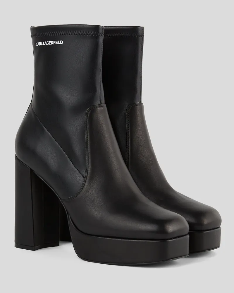 Karl Lagerfeld Daphne midi-stiefel Aus Stretch-material, Frau, Schwarz, Größe Schwarz