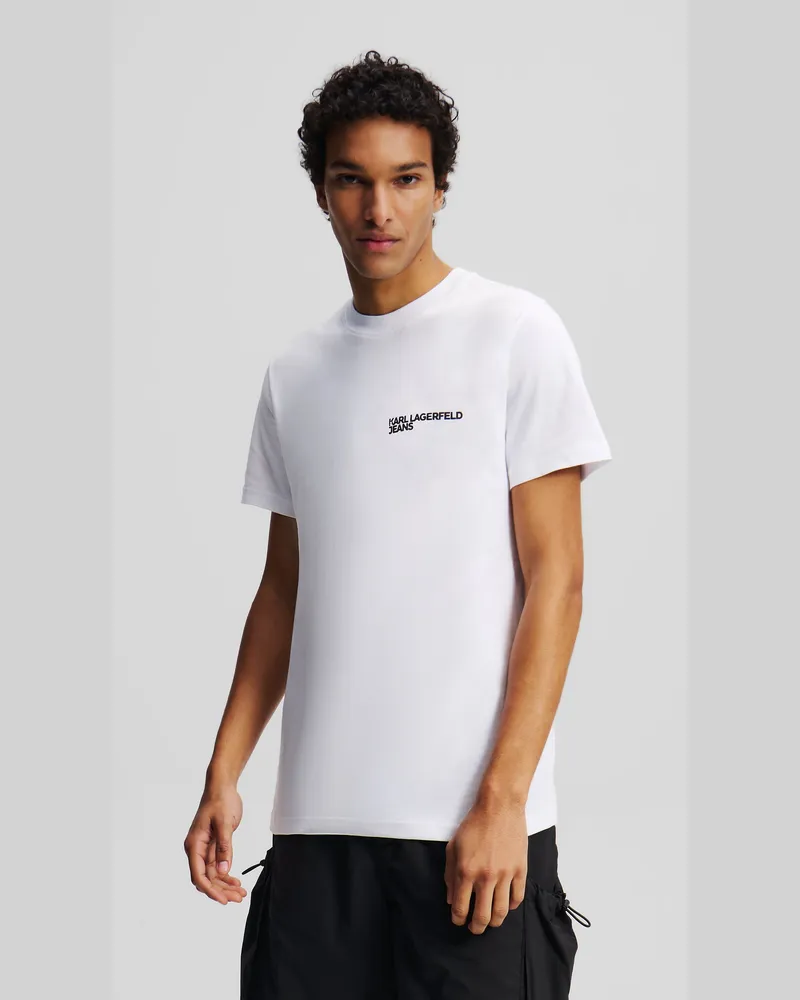 Karl Lagerfeld Schmal Geschnittenes T-shirt, Mann, Weiss, Größe Weiss