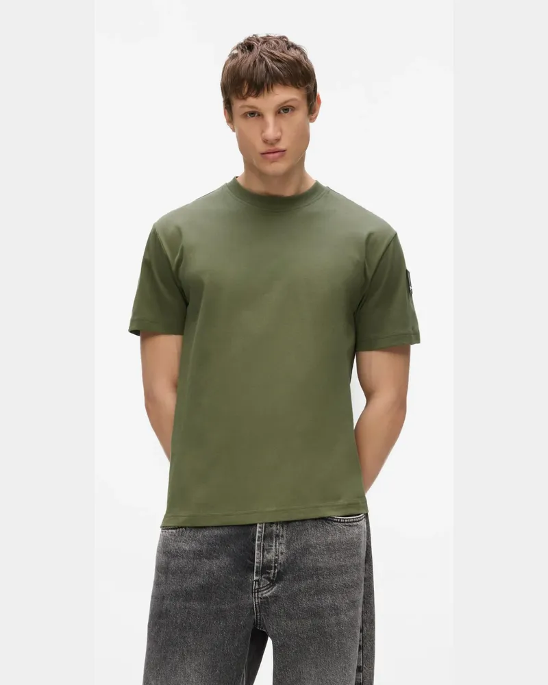 Karl Lagerfeld T-shirt Mit Logo-aufnäher, Herren, Käfer, Größe Käfer