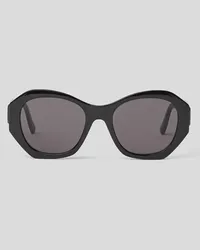 Karl Lagerfeld Kl monogramm-logo-sonnenbrille, Frau, Schwarz Schwarz