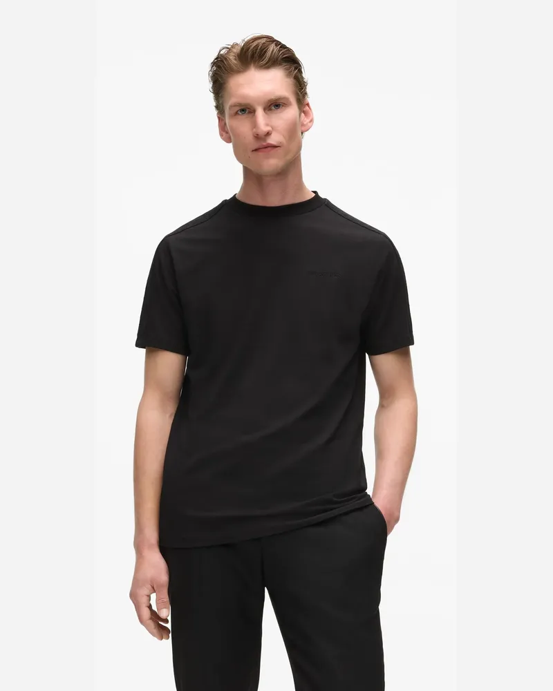 Karl Lagerfeld T-shirt Mit Monogram-details Auf Den Ärmeln, Herren, Schwarz, Größe Schwarz