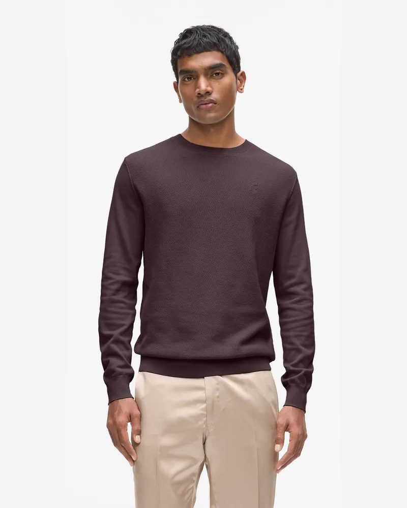 Karl Lagerfeld Kameo Pullover Mit Rundhalsausschnitt, Herren, Schwarz/braun, Größe Schwarz