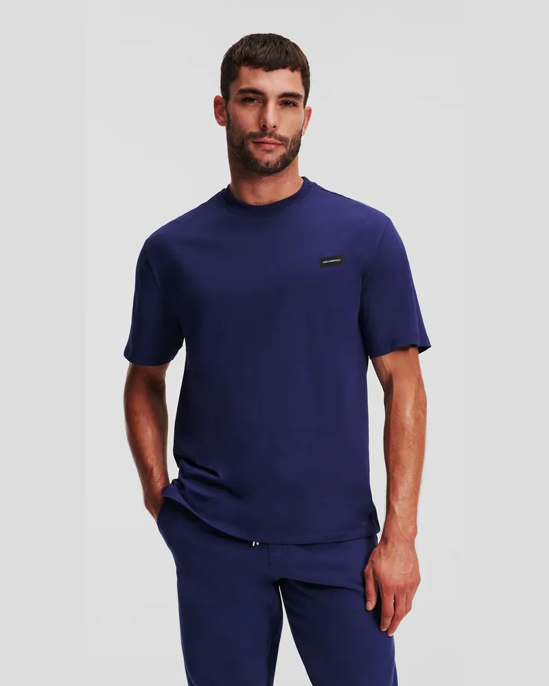 Karl Lagerfeld Loungewear-t-shirt Mit Logo, Mann, Patriotblau, Größe Patriotblau