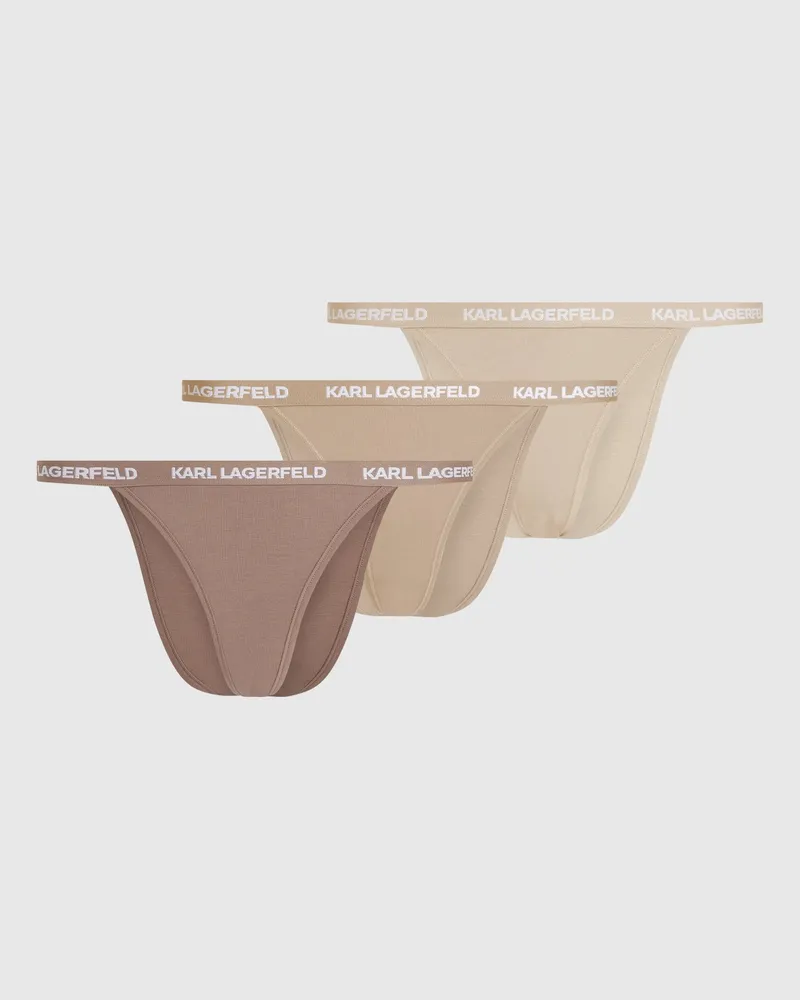 Karl Lagerfeld Brazilian-slips Mit Logo – 3er-set, Damen, Nude Shades, Größe Nude