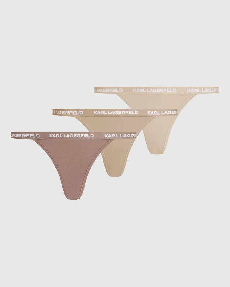 Karl Lagerfeld Brazilian-slips Mit Logo – 3er-set, Damen, Nude Shades, Größe Nude