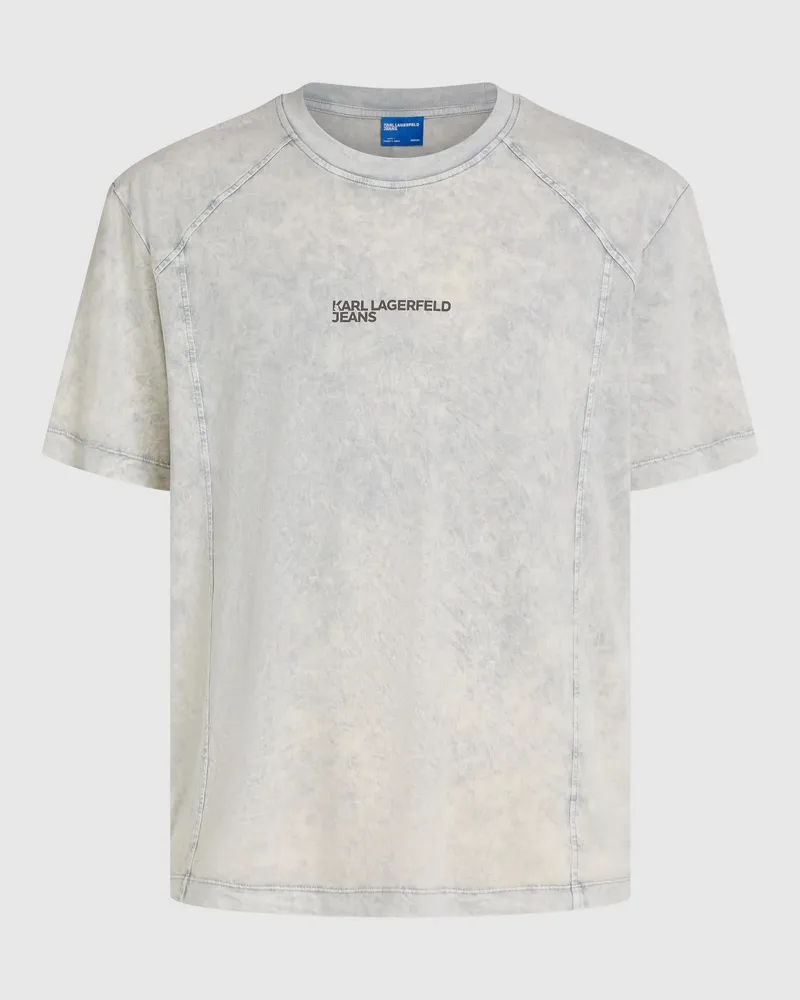Karl Lagerfeld Legeres T-shirt Mit Gewaschener Optik, Herren, Wald-dill-mittelalter, Größe Wald-dill-mittelalter
