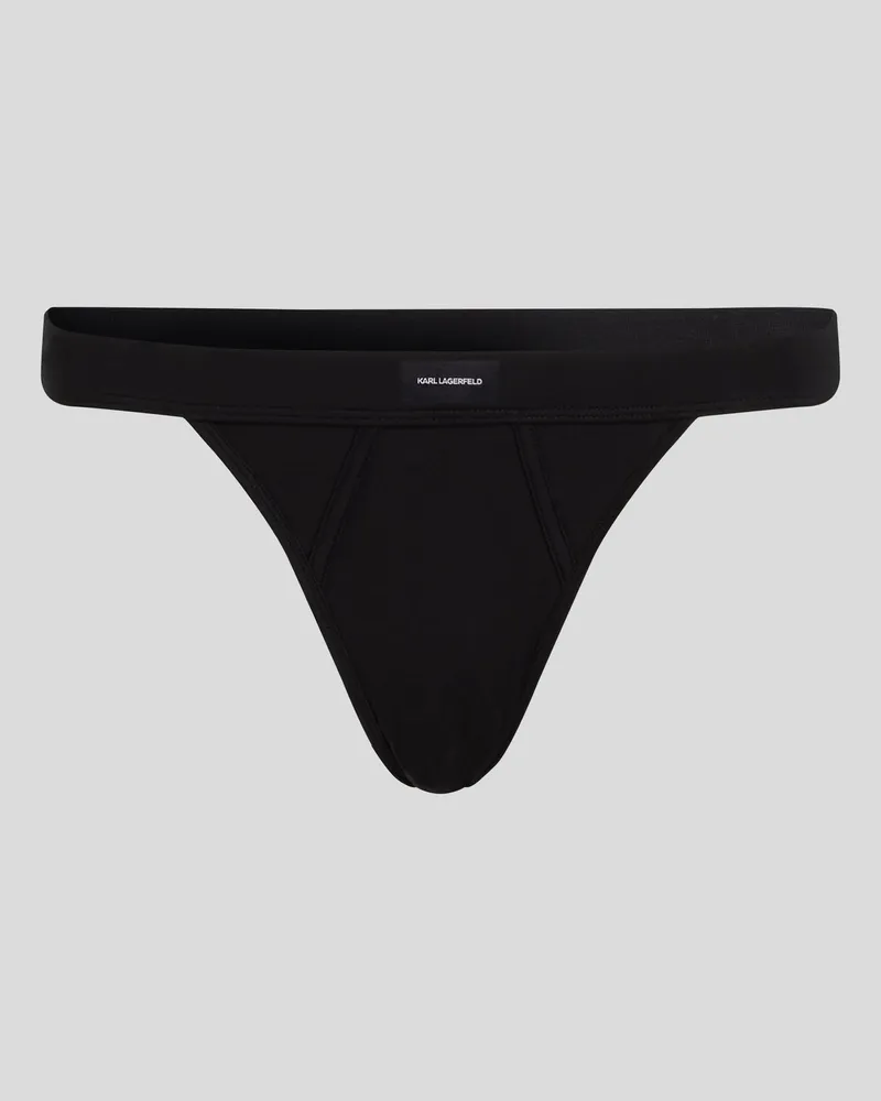 Karl Lagerfeld Essential brasilianischer Slip Mit Logo, Frau, Schwarz, Größe Schwarz