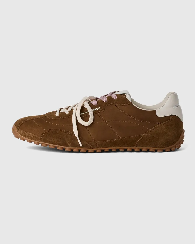 Karl Lagerfeld Astra Volly Sneakers Aus Veloursleder, Herren, Braun, Größe Braun