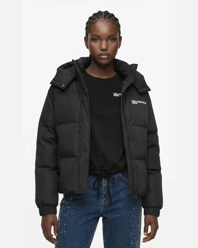 Karl Lagerfeld Steppjacke Mit Logo, Female, Schwarz, Size Black