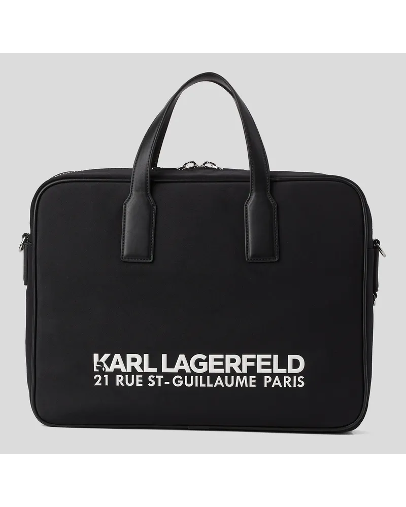 Karl Lagerfeld Rue st-guillaume Aktentasche aus Nylon, Mann, Schwarz Schwarz