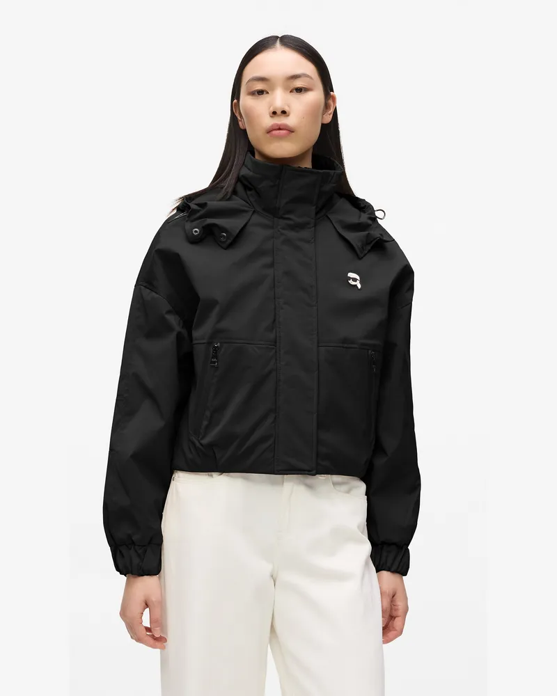 Karl Lagerfeld Ikon Kapuzenjacke, Damen, Schwarz, Größe Schwarz