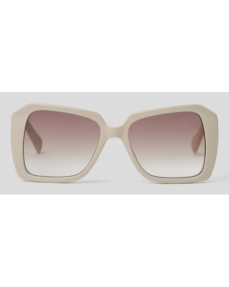 Karl Lagerfeld Kl monogram Glamouröse Sonnenbrille, Frau, White White