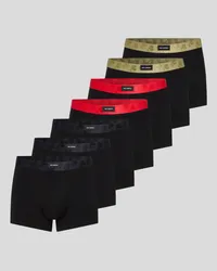 Karl Lagerfeld Kameo boxershorts mit Logo – 7er-pack, Mann, Schwarz/aloe/racing Red Schwarz