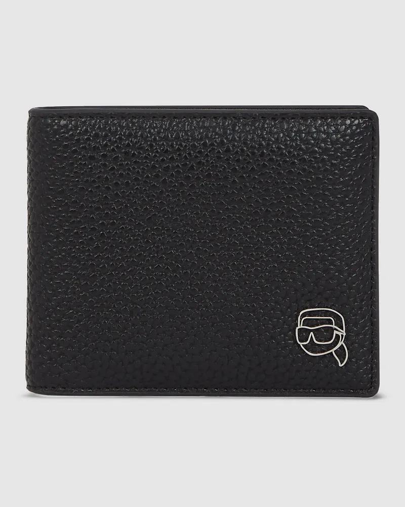 Karl Lagerfeld Ikon Faltportemonnaie, Herren, Schwarz, Größe Schwarz