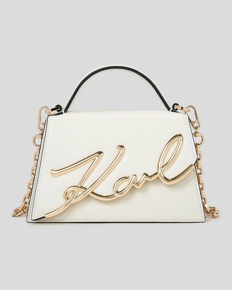 Karl Lagerfeld K/signature Kleine Umhängetasche, Frau, Off White, Größe Off