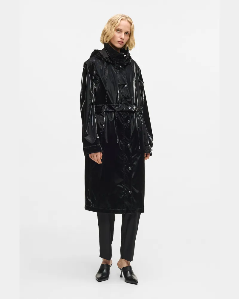 Karl Lagerfeld Wandelbarer Mantel, Damen, Schwarz, Größe Schwarz