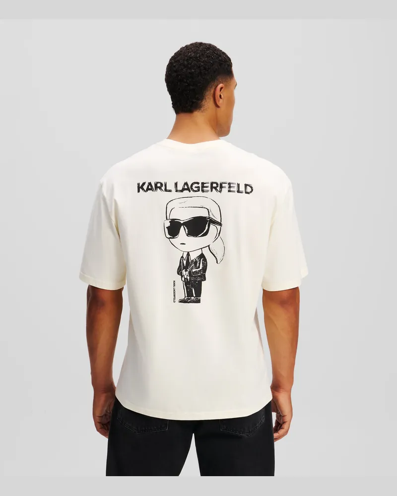 Karl Lagerfeld Ikon t-shirt, Herren, Cannoli Creme, Größe Cannoli