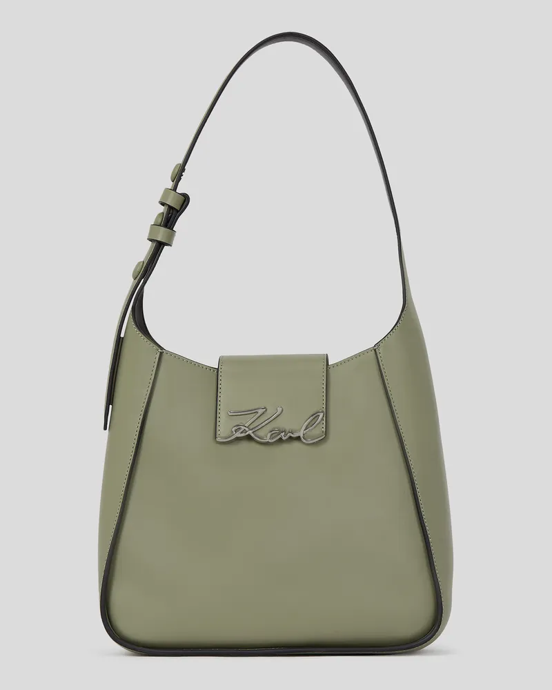 Karl Lagerfeld K/signature hobo-tasche, Frau, Ölgrün, Größe Ölgrün