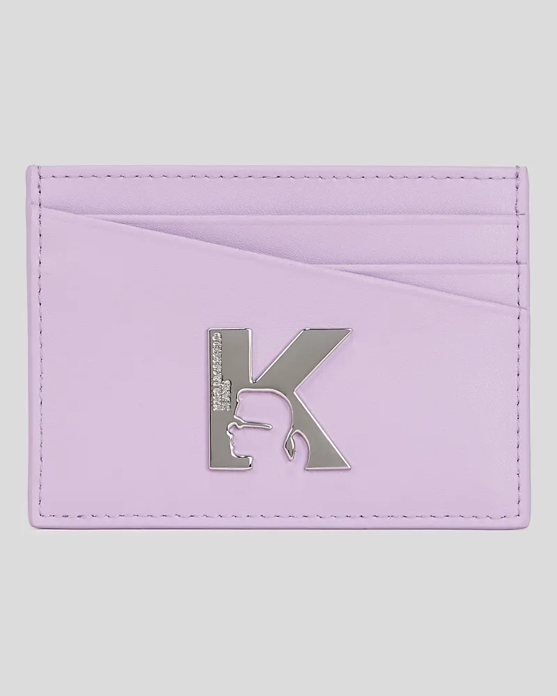 Karl Lagerfeld Geo Kartenetui Aus Leder, Frau, Lavendula, Größe Lavendula