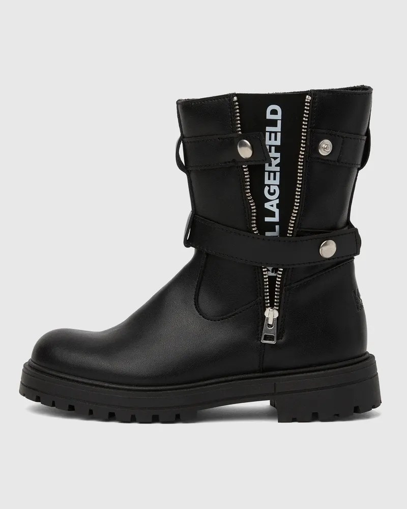 Karl Lagerfeld Bikerstiefel Für Mädchen, Schwarz, Größe Schwarz