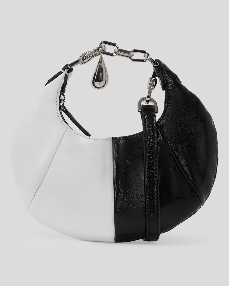 Karl Lagerfeld Kl X Joann Armbandtasche, Frau, Weiss/Schwarz, Größe Weiss