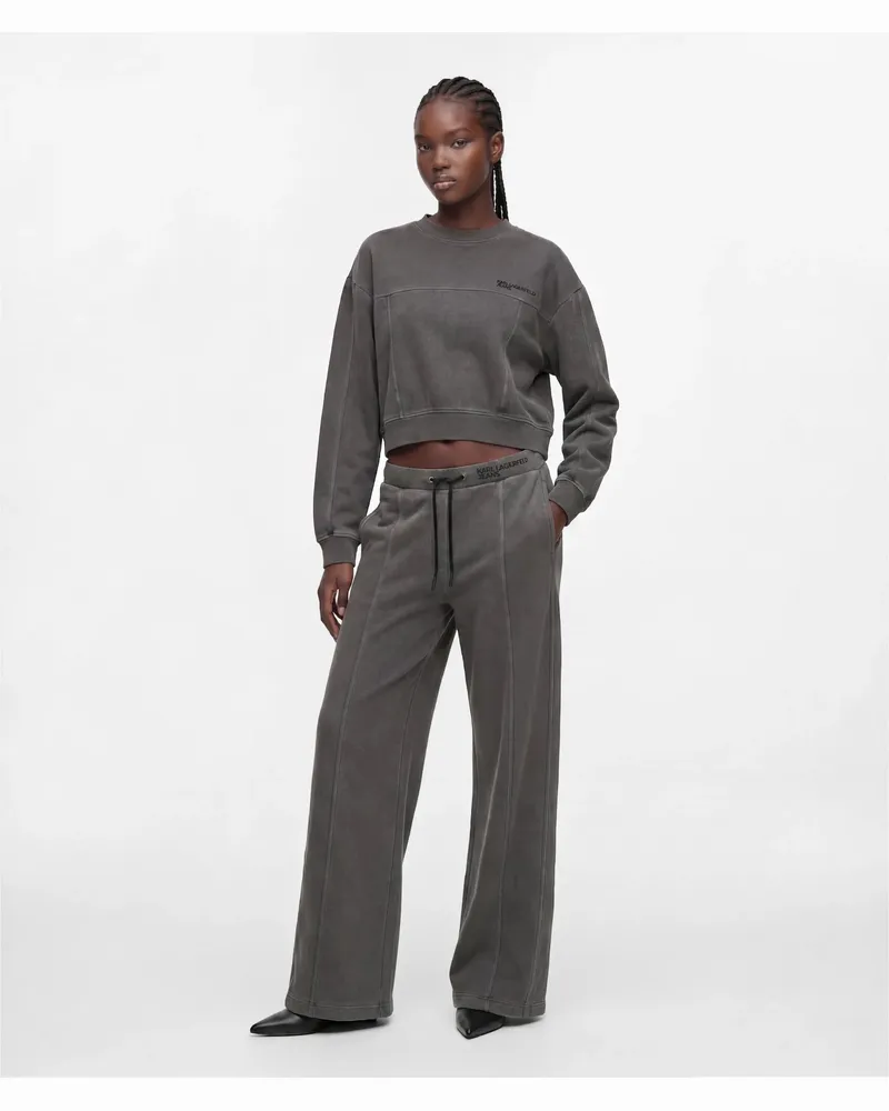 Karl Lagerfeld Lässige, Gewaschene Trainingshose, Damen, Washed Tornado, Größe Washed
