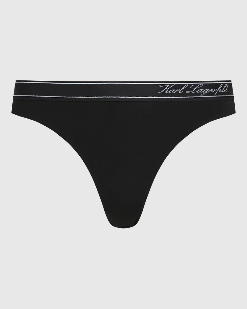 Karl Lagerfeld Streifen-slip, Damen, Schwarz, Größe Schwarz