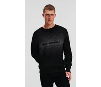 Sweater mit Karl-logo und Farbverlauf, Mann, Schwarz/silber