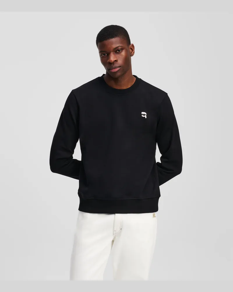 Karl Lagerfeld Ikon Sweatshirt, Mann, Schwarz, Größe Schwarz