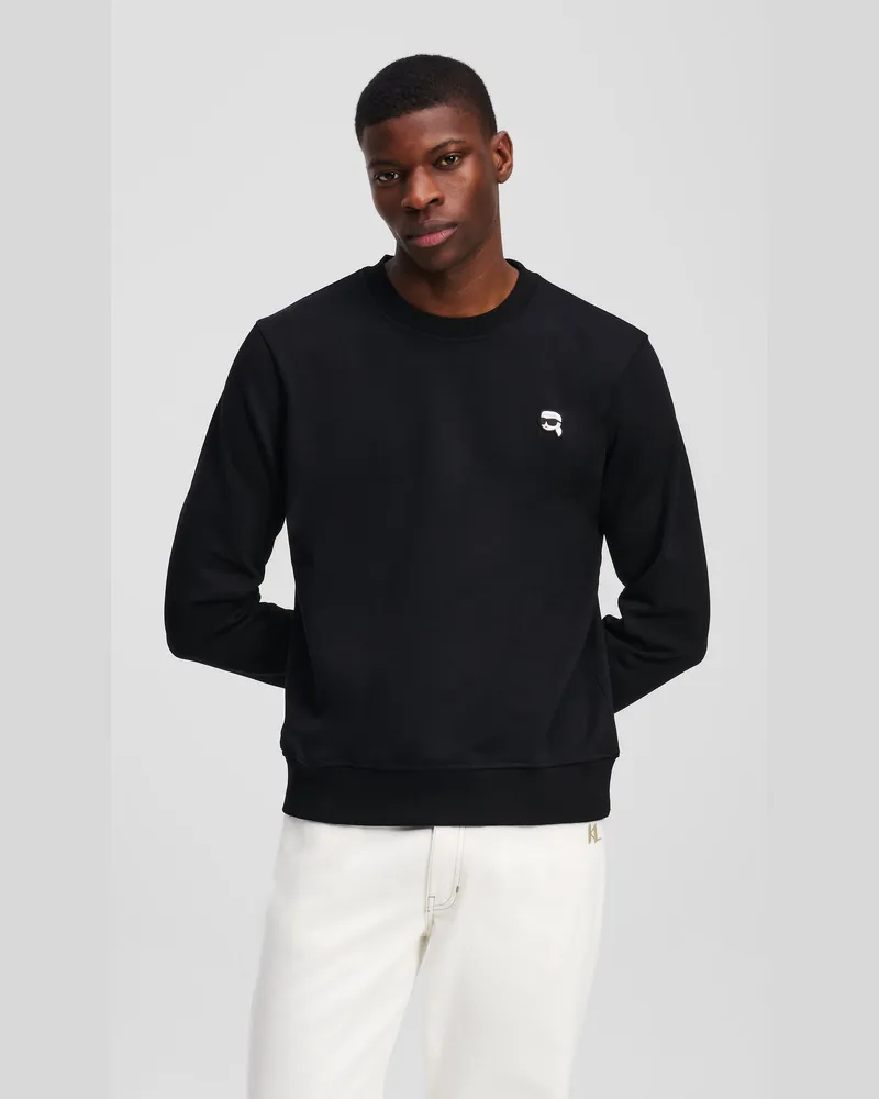 Karl Lagerfeld Ikon Sweatshirt, Herren, Schwarz, Größe Schwarz