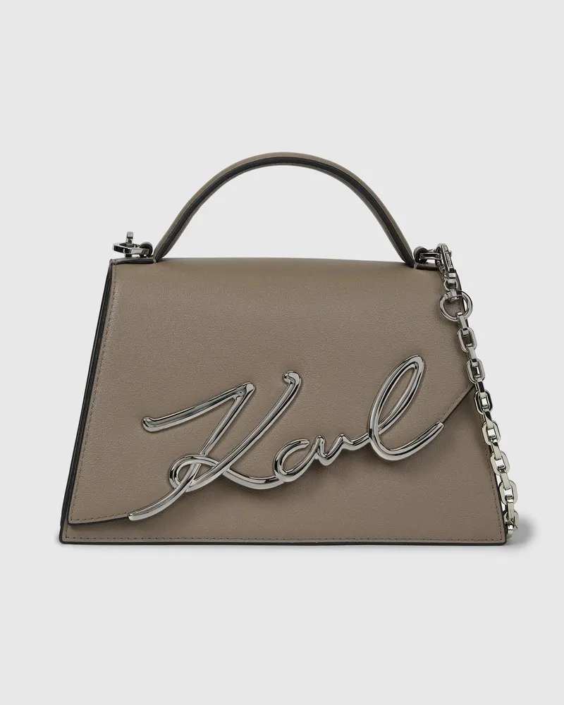 Karl Lagerfeld K/signature Mittelgroße Umhängetasche, Damen, Aschgrau, Größe Aschgrau