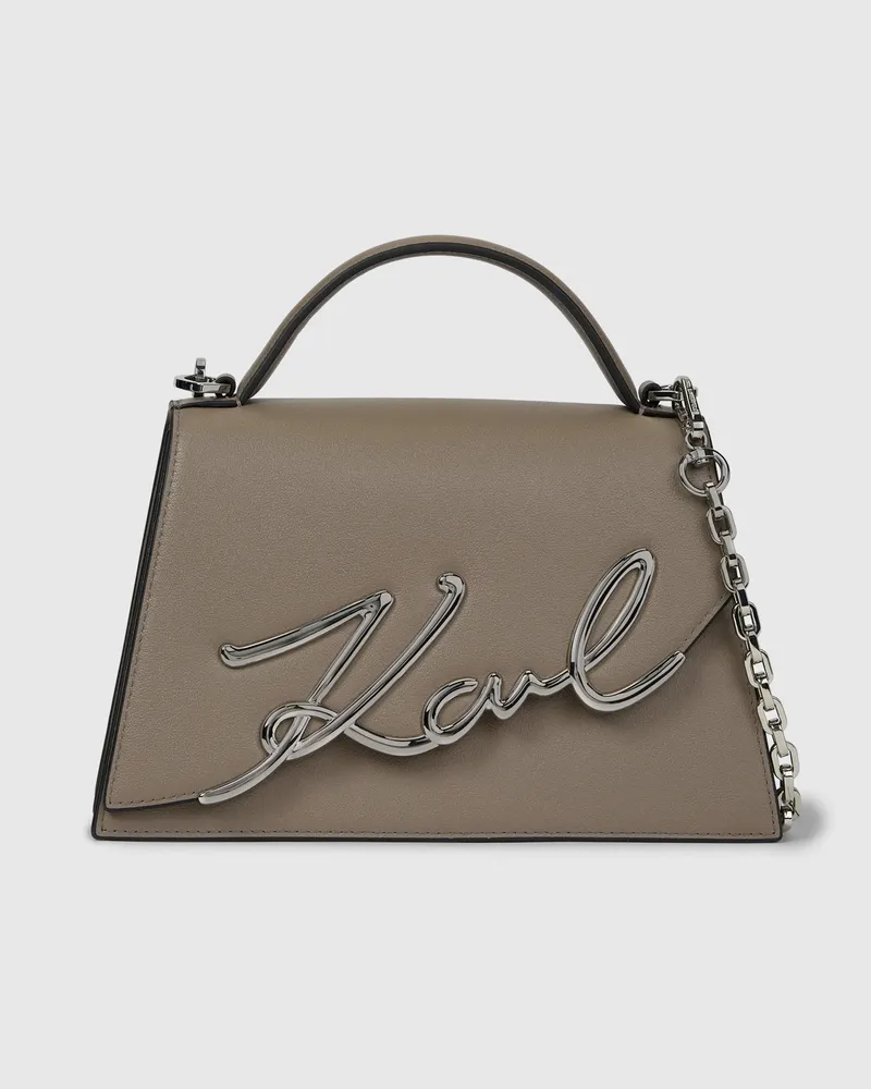 Karl Lagerfeld K/signature Mittelgroße Umhängetasche, Damen, Aschgrau, Größe Aschgrau