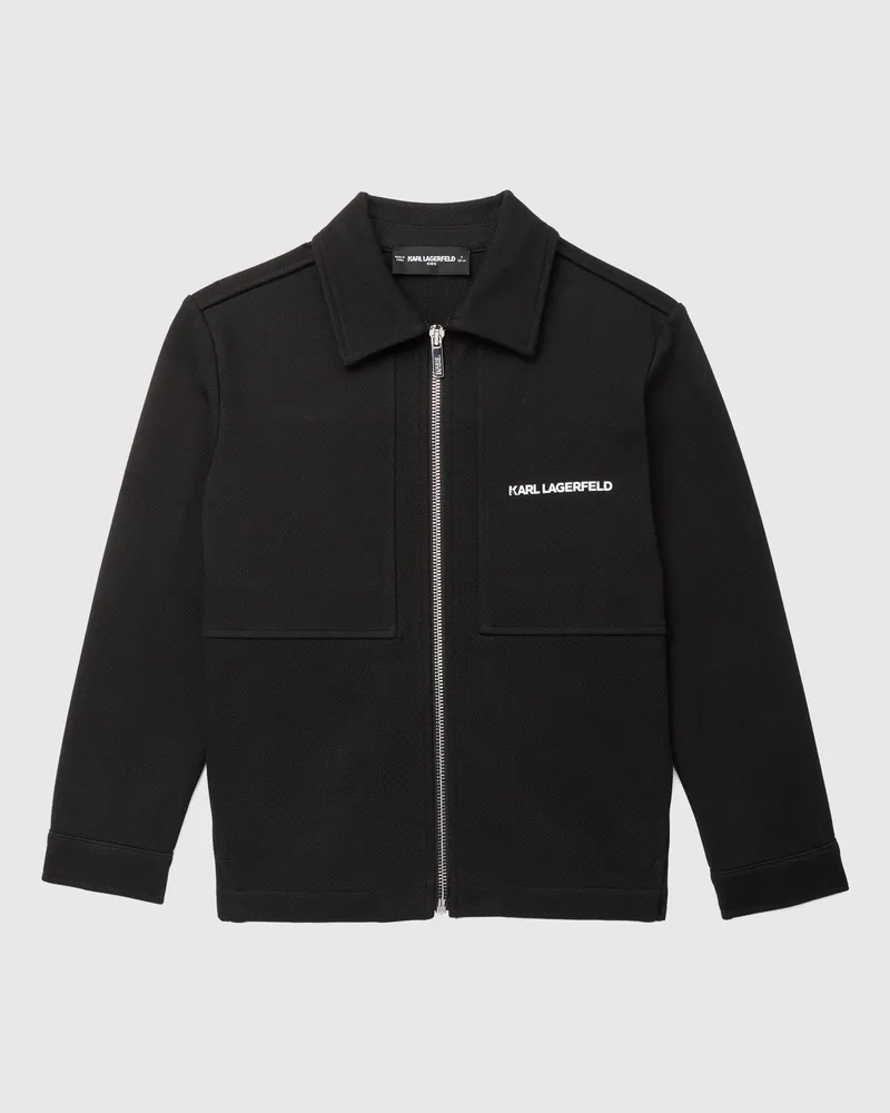 Karl Lagerfeld Strickjacke Mit Reißverschluss Für Jungen, Schwarz, Größe Schwarz