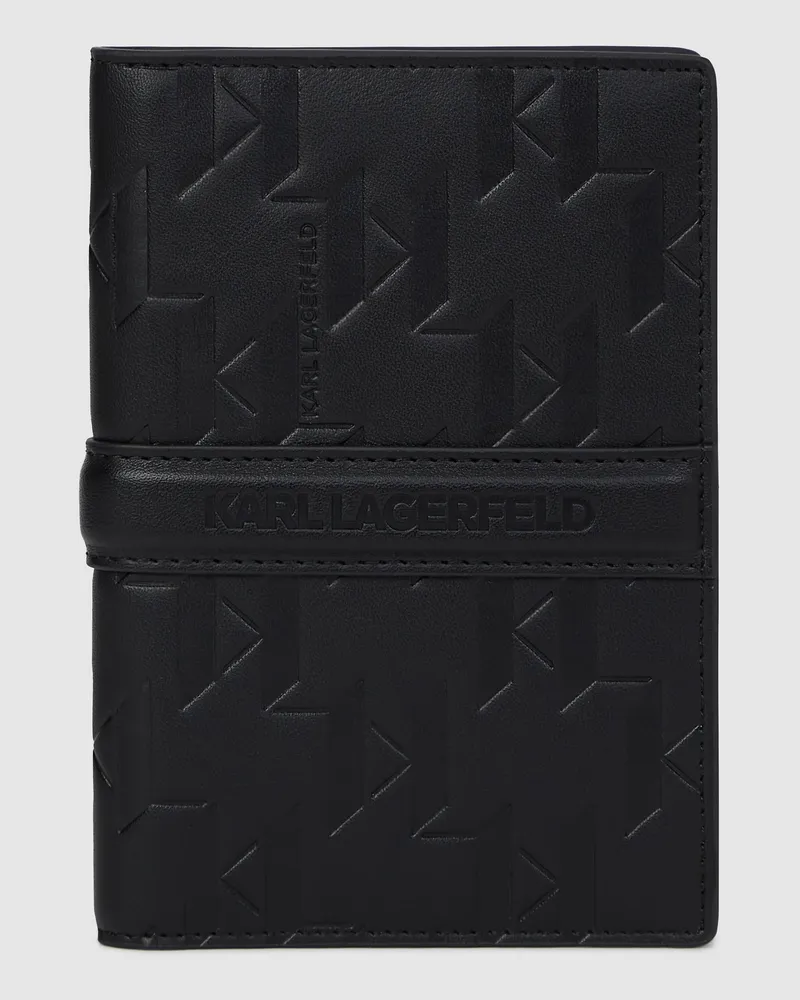 Karl Lagerfeld K/traveller Reisepass-geschenkset, Herren, Schwarz, Größe Schwarz