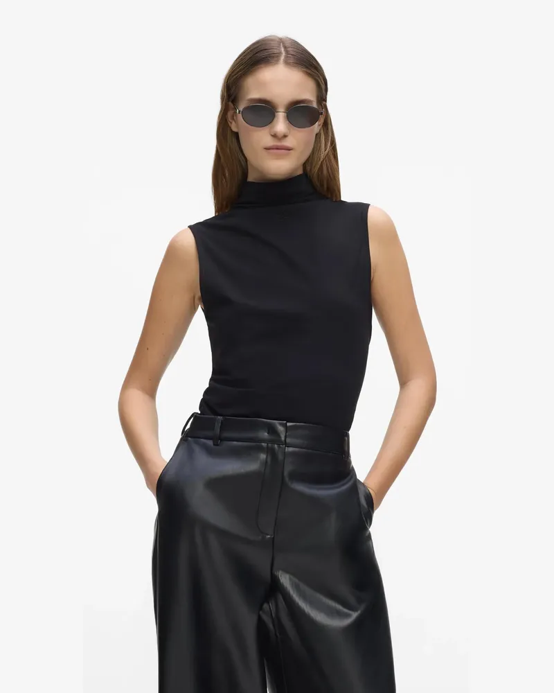 Karl Lagerfeld Tanktop Mit Stehkragen, Damen, Schwarz, Größe Schwarz