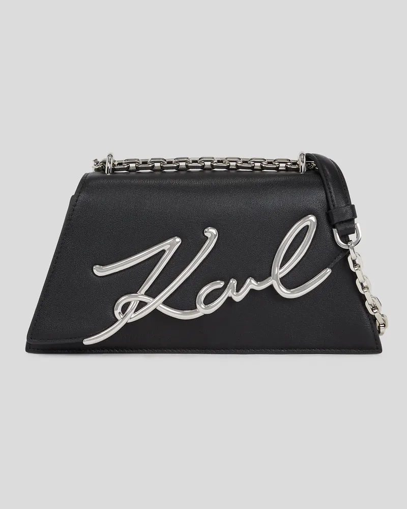 Karl Lagerfeld K/signature schultertasche, Frau, Schwarz-Nickel, Größe Schwarz-nickel