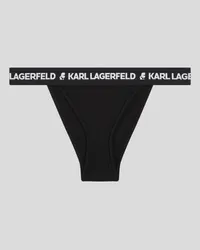 Karl Lagerfeld Brazilian-slip mit Logo, Frau, Schwarz Schwarz