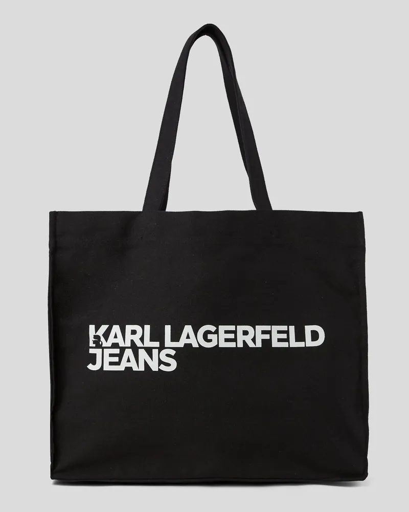 Karl Lagerfeld Klj stofftasche mit Logo, Frau, Schwarz Schwarz