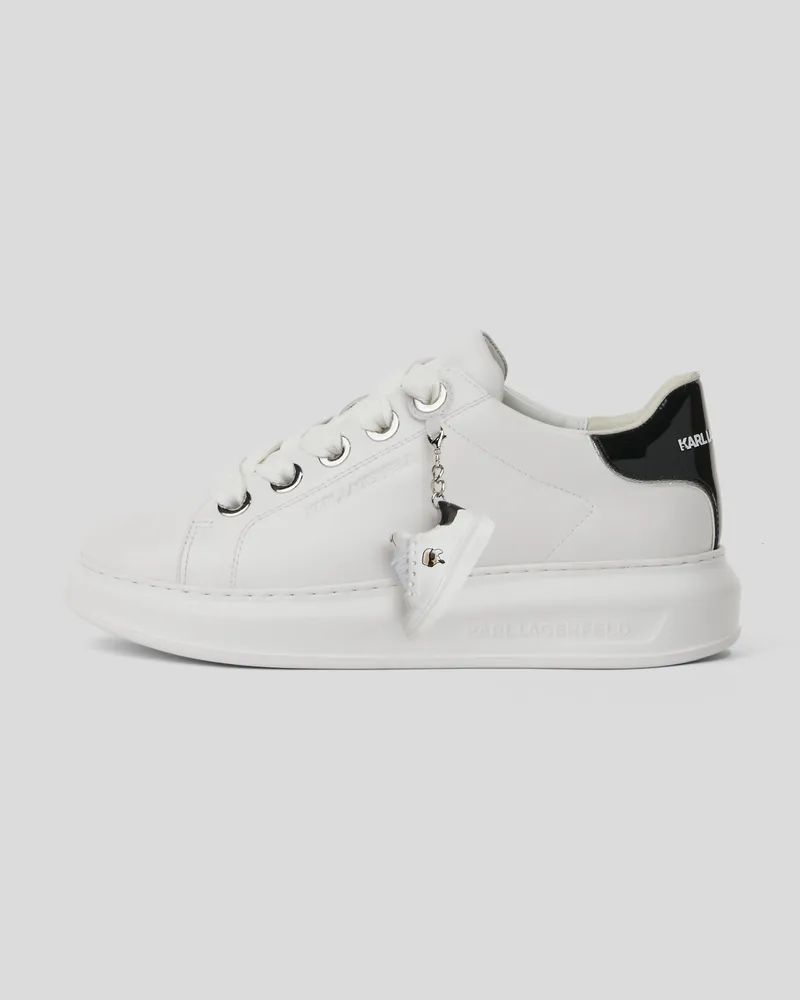 Karl Lagerfeld Kapri Keychain Sneakers, Frau, Weiss/Schwarz, Größe Weiss
