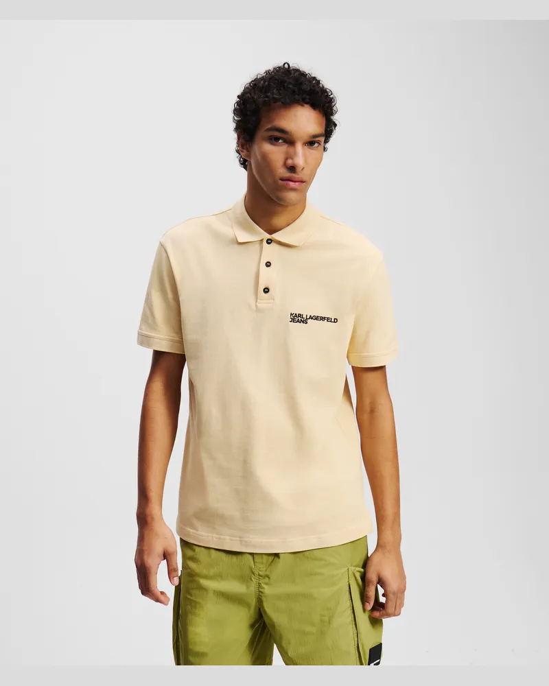 Karl Lagerfeld Polohemd Mit Logo, Mann, Holz Esche, Größe Holz