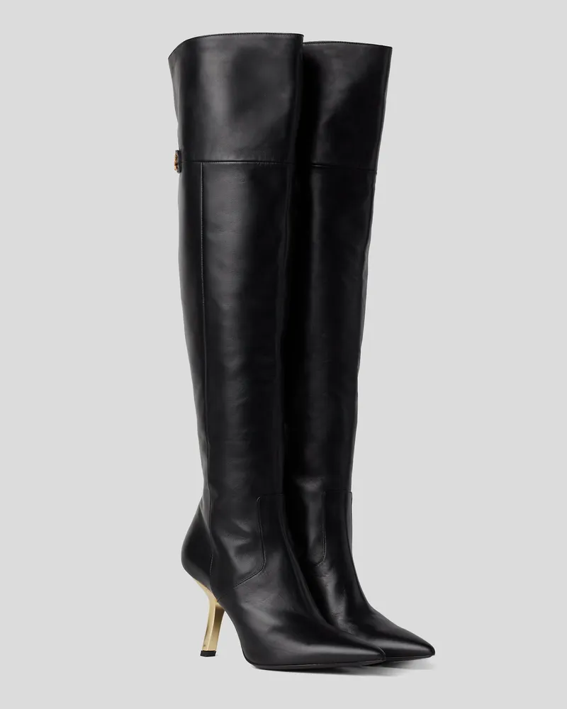 Karl Lagerfeld Karl studio Stiefel mit pyramiden-absatz, Frau, Schwarz, Größe Schwarz
