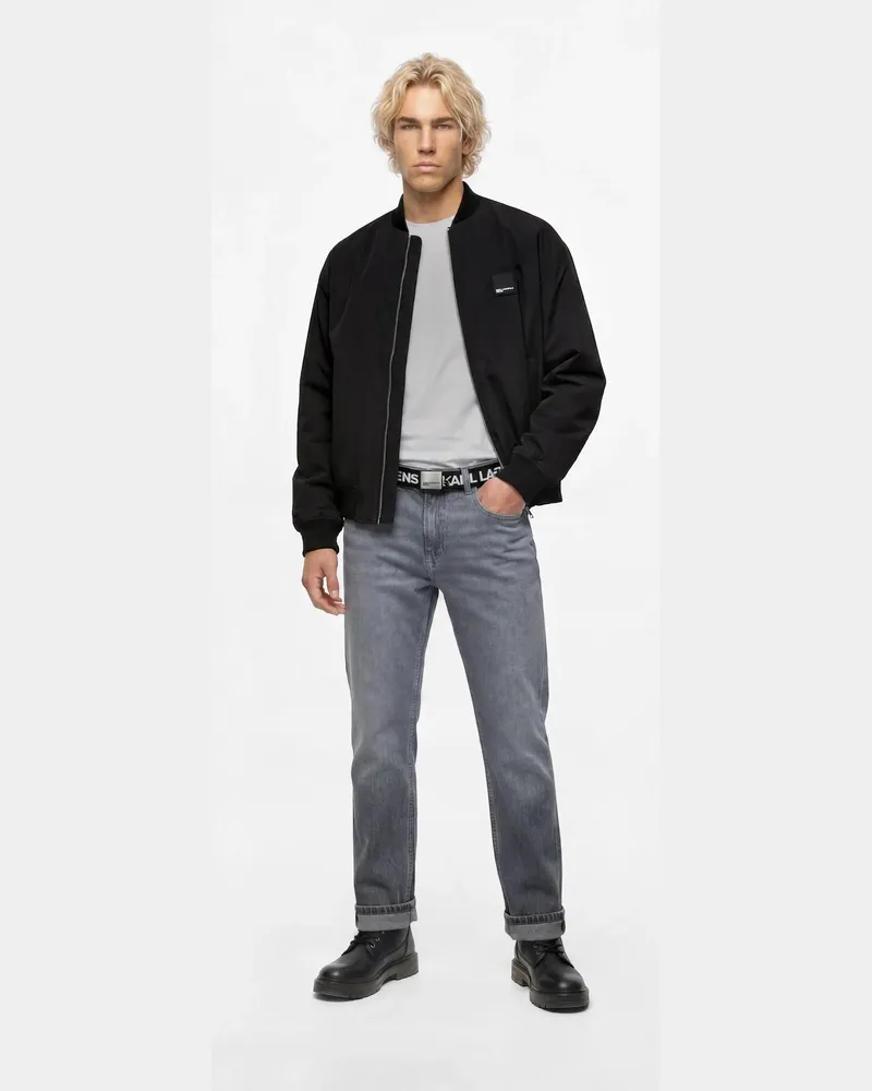 Karl Lagerfeld Hellgraue Jeans Mit Geradem Bein, Male, Hellgrau, Size Grey