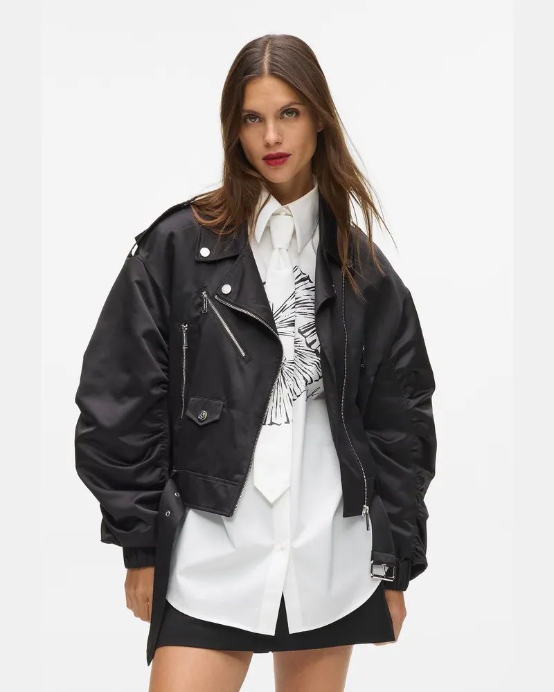 Karl Lagerfeld Bomberjacke Aus Satin, Damen, Schwarz, Größe: 44 Schwarz
