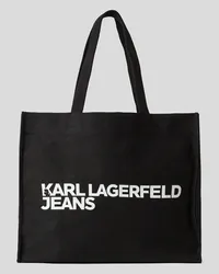 Karl Lagerfeld Klj canvas-shopper, Frau, Schwarz Schwarz